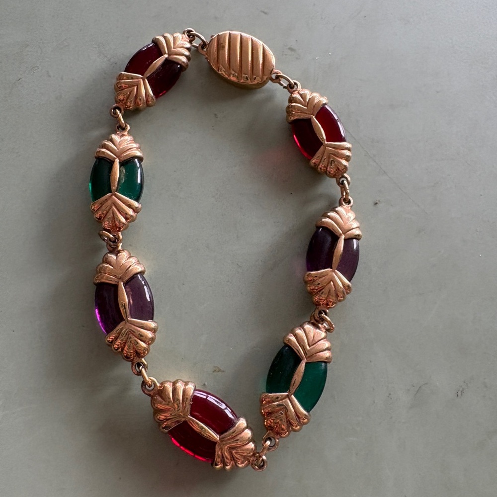 Swarovski Gold and Purple Bracelet